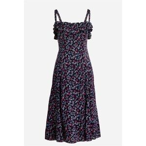 J.Crew Silk Ruffle Floral Dress Size 14
